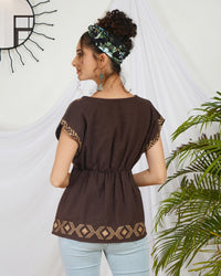 Cocoa dream boho top