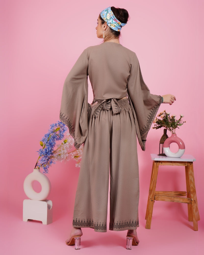 Cinnamon winds khadi co-ord set