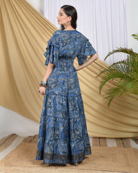 Selina midnight glow tiered maxi dress