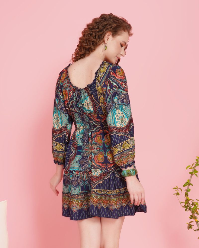 Liora midnight bloom mini dress