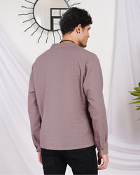 Soren dusty mauve cotton shirt