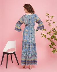 Sky halo paisley maxi dress