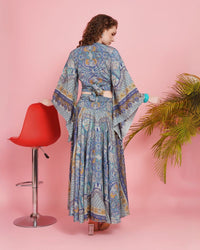 Moonlit petal serenade skirt co-ord set