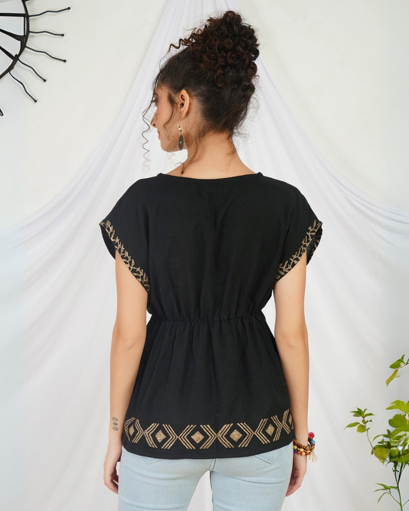 Elysia dark muse boho top