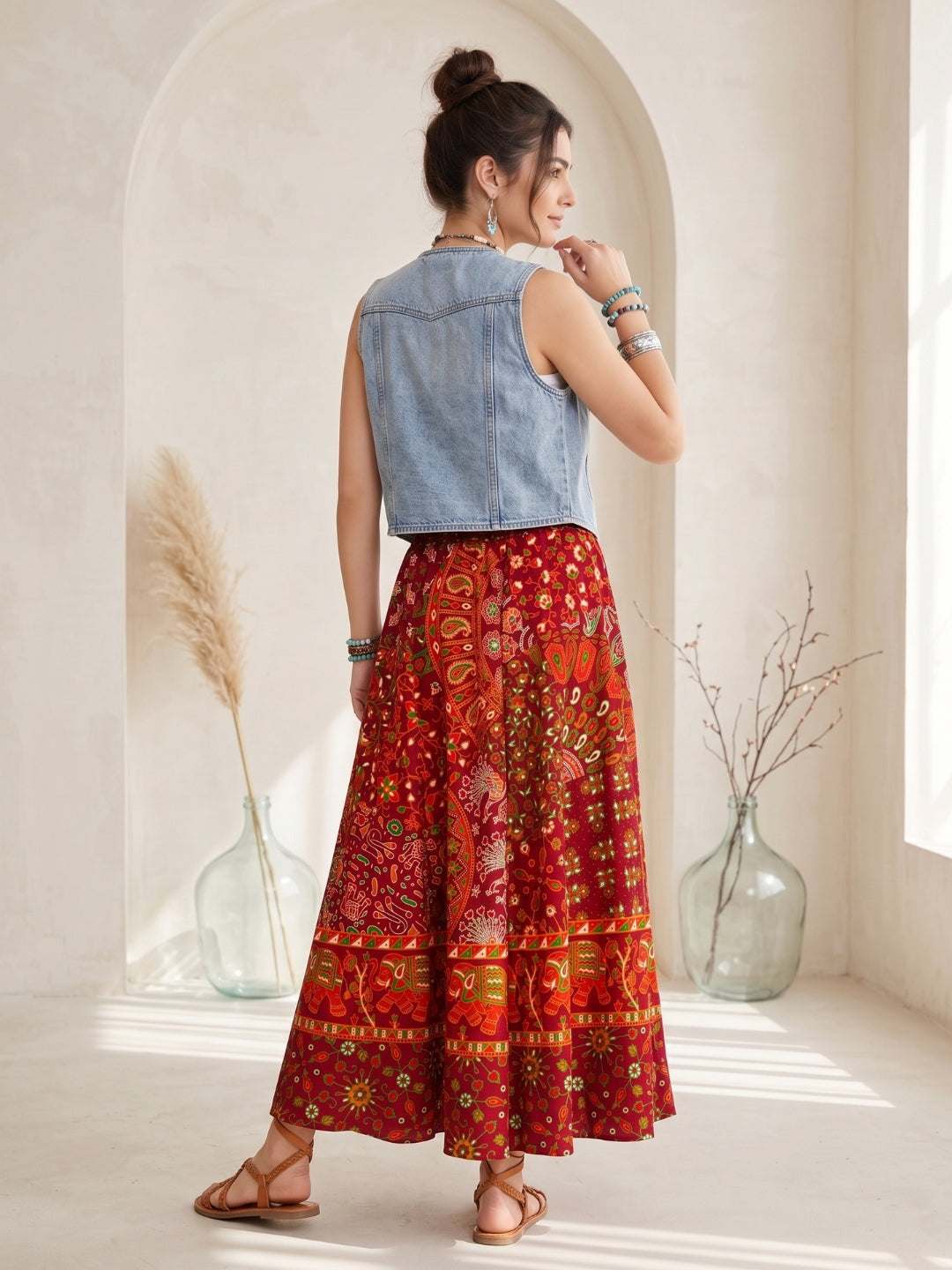 Desert spice bohemian skirt