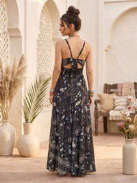 Odette Black Mirage Boho Maxi Dress