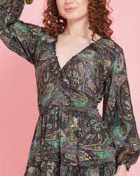 Kaia enchanted emerald mini dress