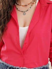 Solene candy pink cotton shirt