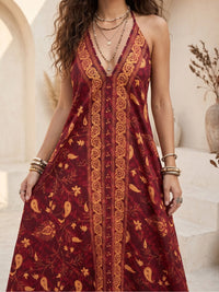 Merlot ember boho maxi dress