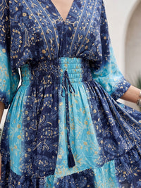 Sabine ocean jewel boho mini dress