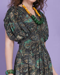 Yelora emerald dream maxi dress