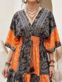 Cosette sunset noir boho mini dress
