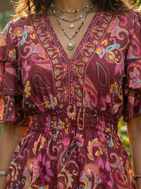 Aveline mulberry aura peplum top