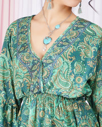 Aurelia mint whisper peplum top