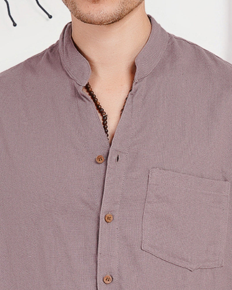 Fynn ash mauve breeze cotton shirt