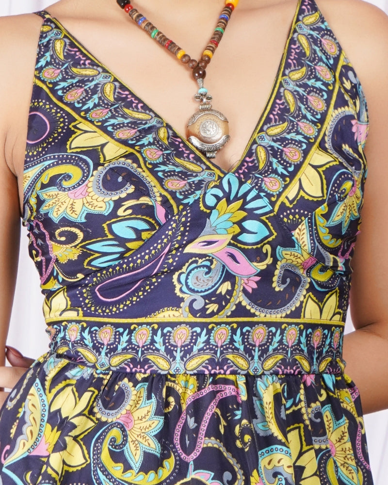 Seraphine midnight paisley spaghetti top
