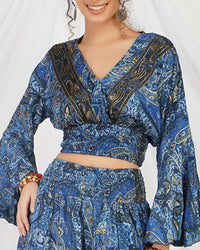 Sapphire glow palazzo co-ord set