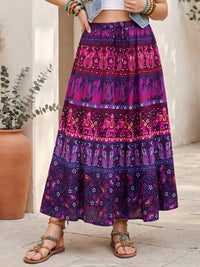 Plum reverie boho maxi skirt