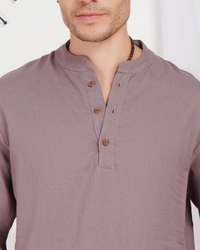 Soren dusty mauve cotton shirt