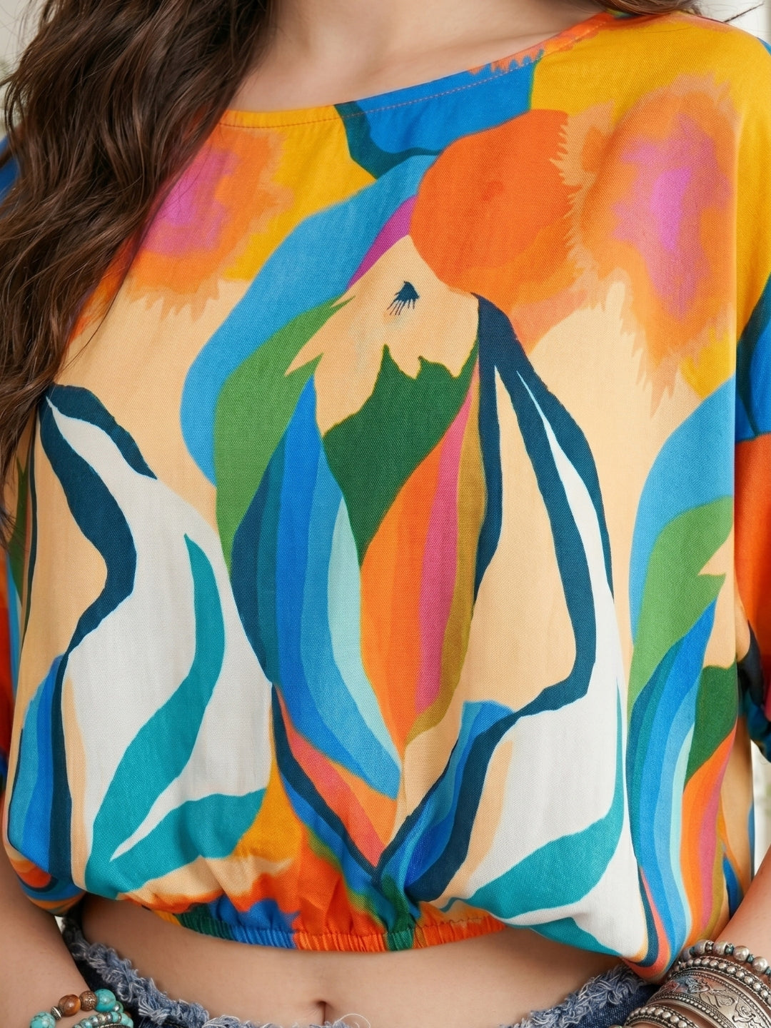 Elowen sunburst bloom boho top