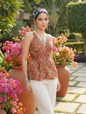 Merlina crimson-muse spaghetti top