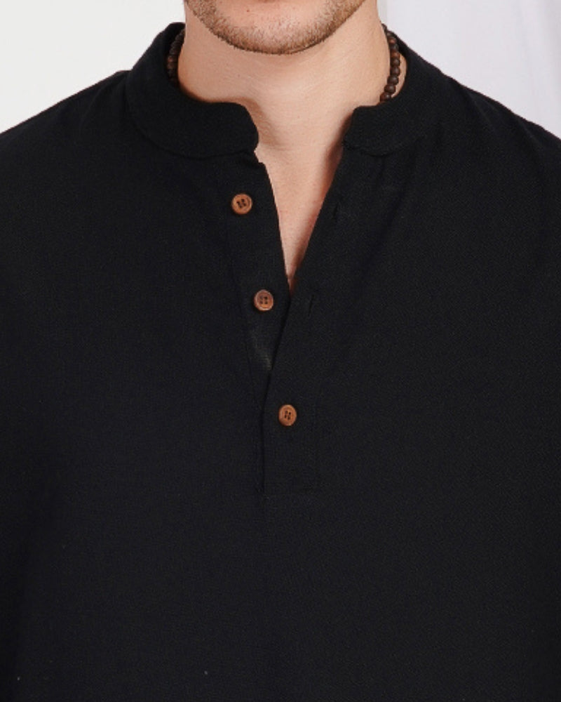 Griffin night-onyx cotton shirt