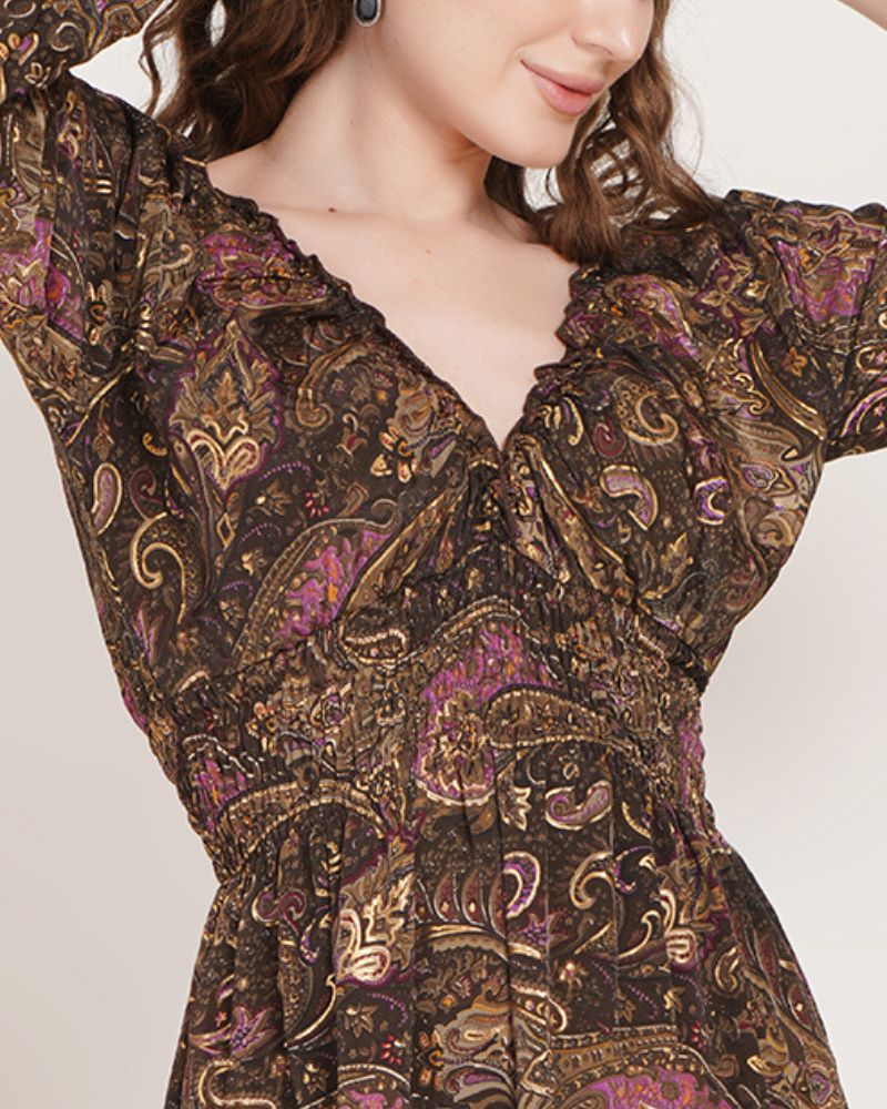 Iria cocoa blush mini dress