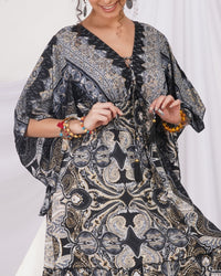 Cressida ebony glow bohemian maxi dress