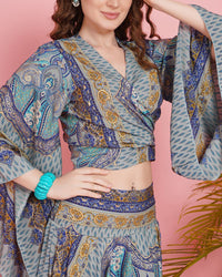 Moonlit petal serenade skirt co-ord set