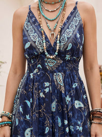 Marielle midnight indigo boho maxi dress