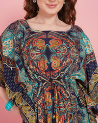 Navy nomad kaftan top