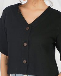 Marceline raven bohemian crop top