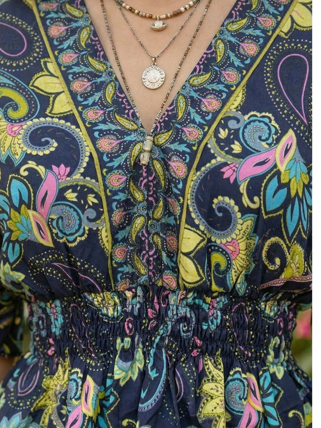 Ylena midnight bloom peplum top