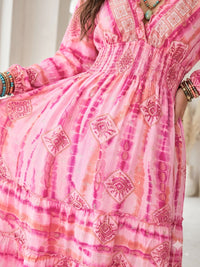 Rosalie raspberry blush boho maxi dress