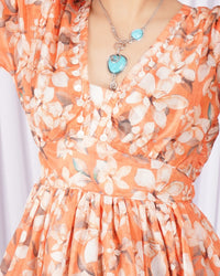 Maribel sunset petal peplum top