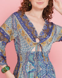 Sky halo paisley maxi dress
