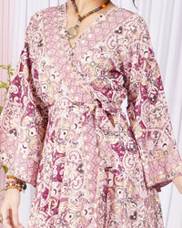 Selene rosevine wrap maxi dress