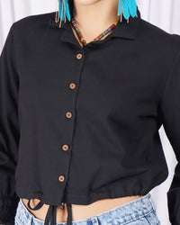 Selene eclipse drawstring cotton top