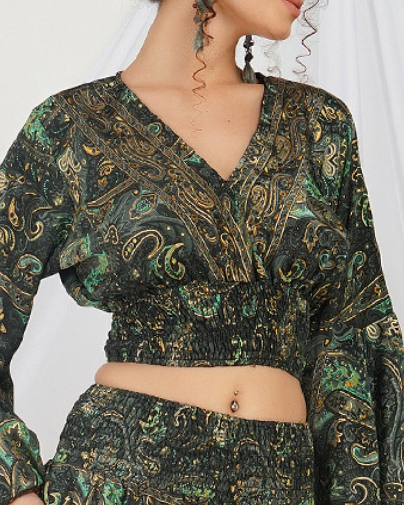 Aurora onyx palazzo co-ord set