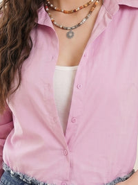 Seraphina lilac mist cotton shirt
