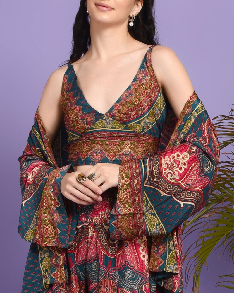 Avani foil whisper 3 piece co-ord set