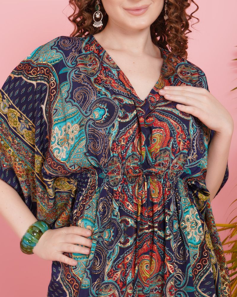 Zella sunset jive kaftan mini dress
