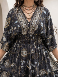 Cosette midnight bloom boho mini dress