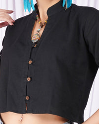 Aureline blackwood V-neck top