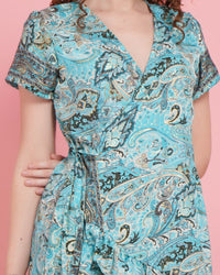 Elina sky glow mini angrakha dress