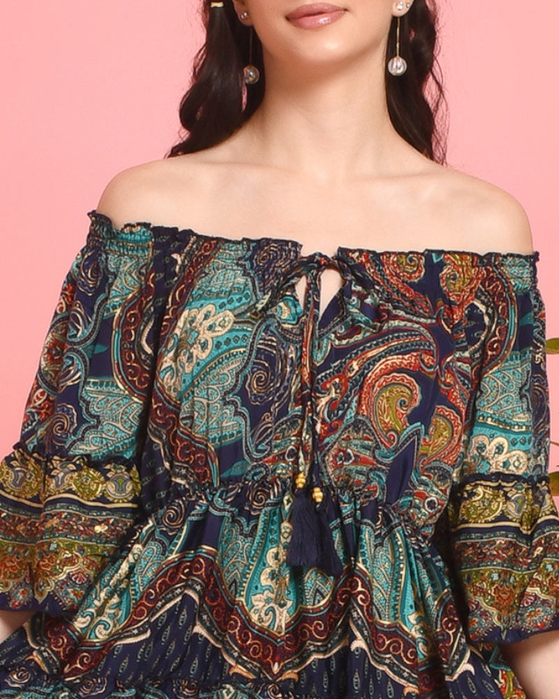 Rhea off-shoulder mini dress