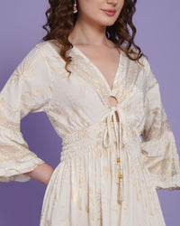 Ivory bloom muse short dress