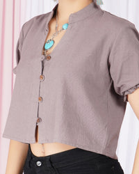 Elara pebble-soft boho cotton top