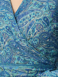 Soraya seafoam paisley boho wrap top