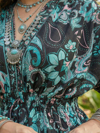 Nymera lagoon paisley boho peplum top